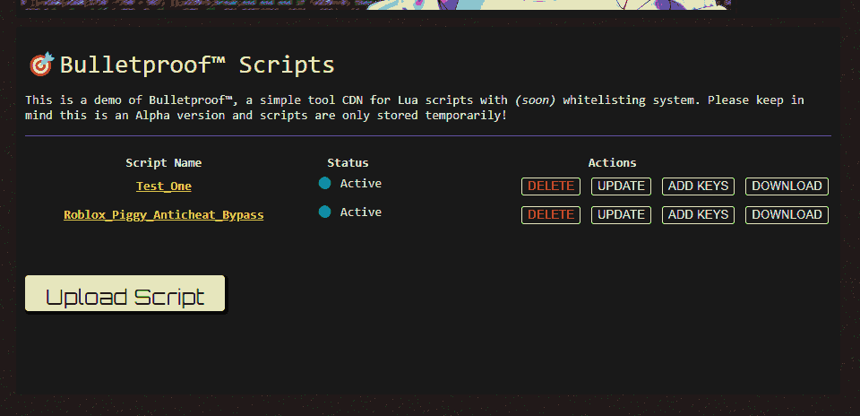 scripts overview